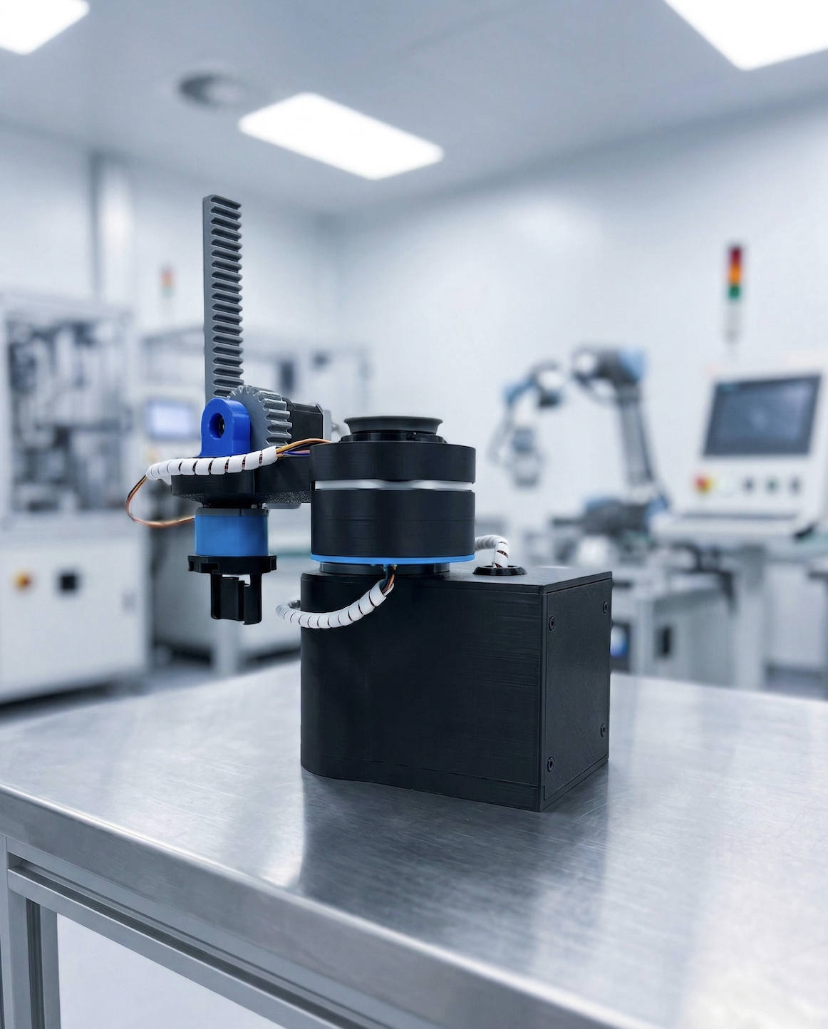 UMX Robotics training robot — side view